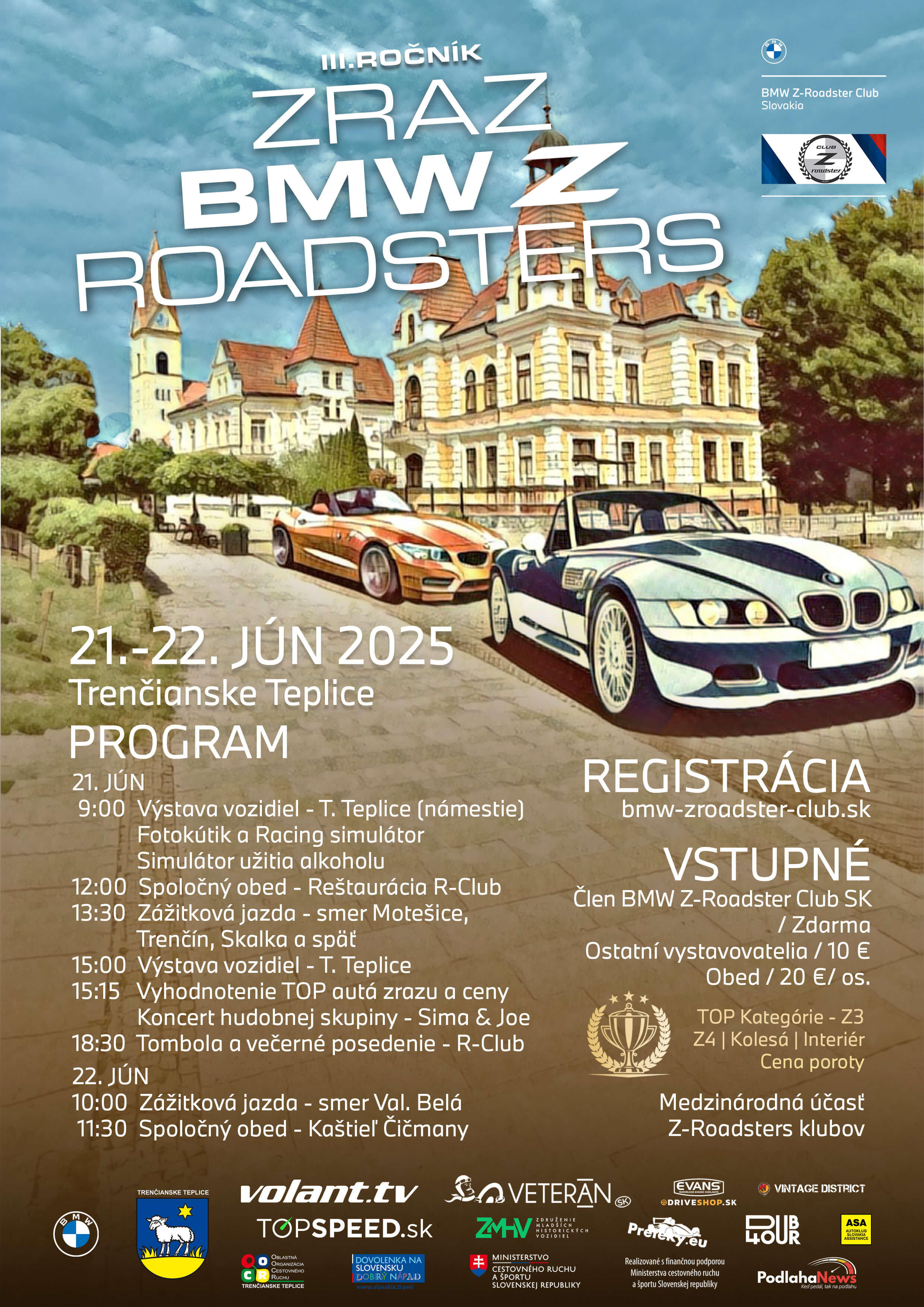 III.ročník Zraz BMW Z-Roadsters - 21.-22.jún 2025 T.Teplice