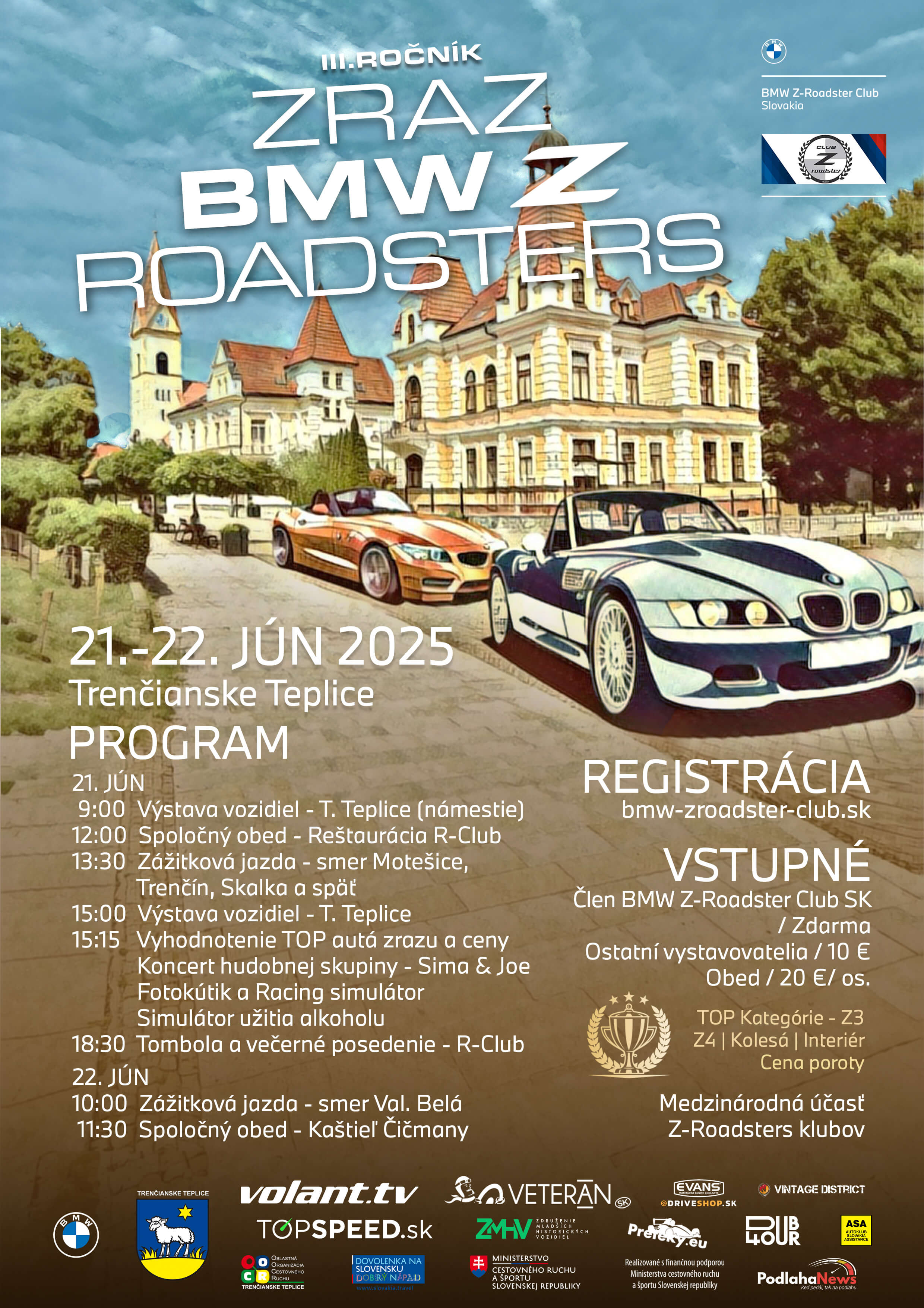 III.ročník Zraz BMW Z-Roadsters - 21.-22.jún 2025 T.Teplice