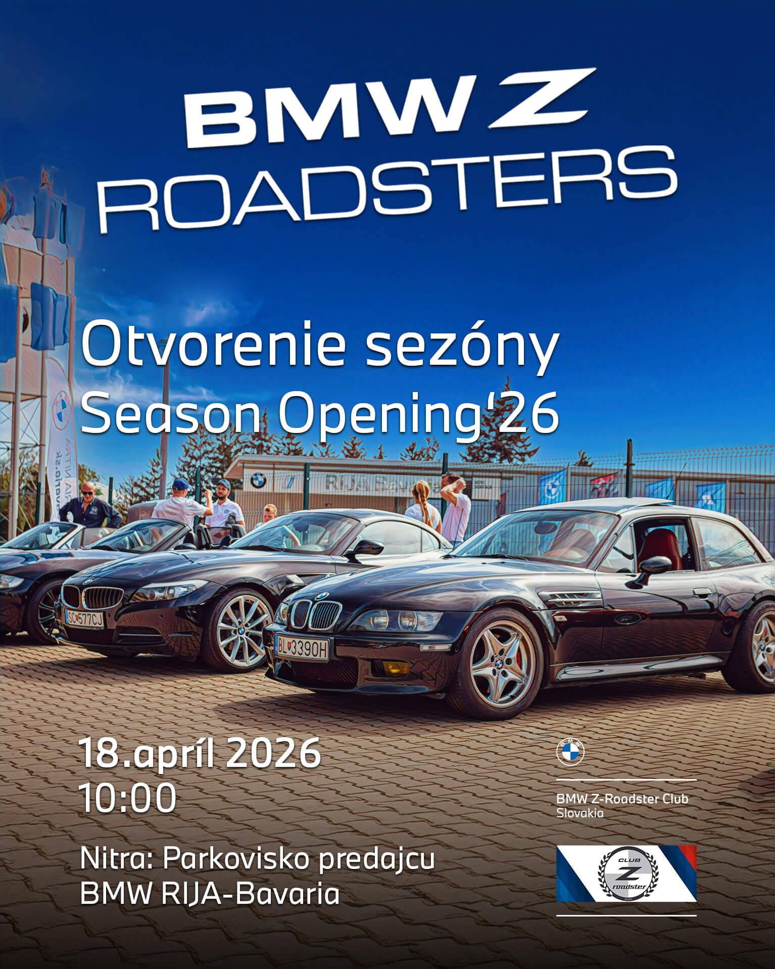 Otvorenie sezóny BMW Z-Roadsters - 18.apríla 2026 - Nitra, Skýcov