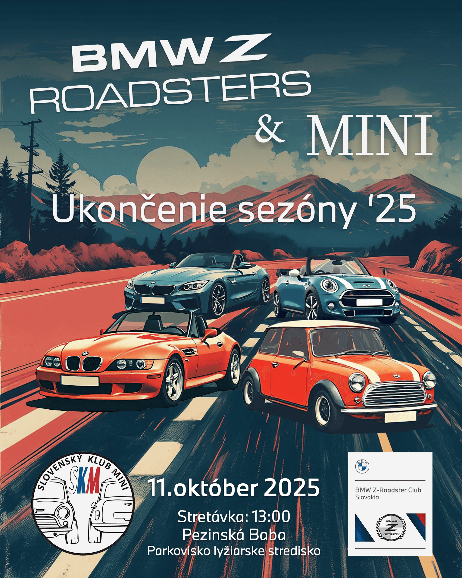 Ukončenie sezóny BMW Z-Roadsters + MINI - 11.október 2025